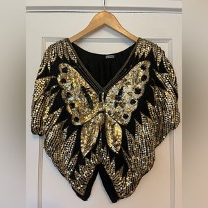 Silk & Sequence Butterfly Top